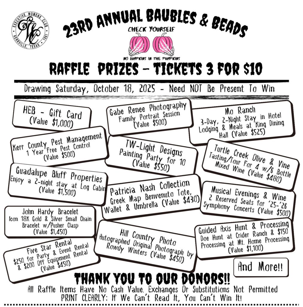 2025 raffle B&B